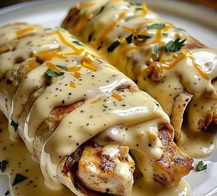 Creamy Chicken Tortilla Wraps