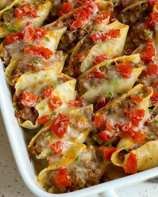 Ground beef stuffed shells