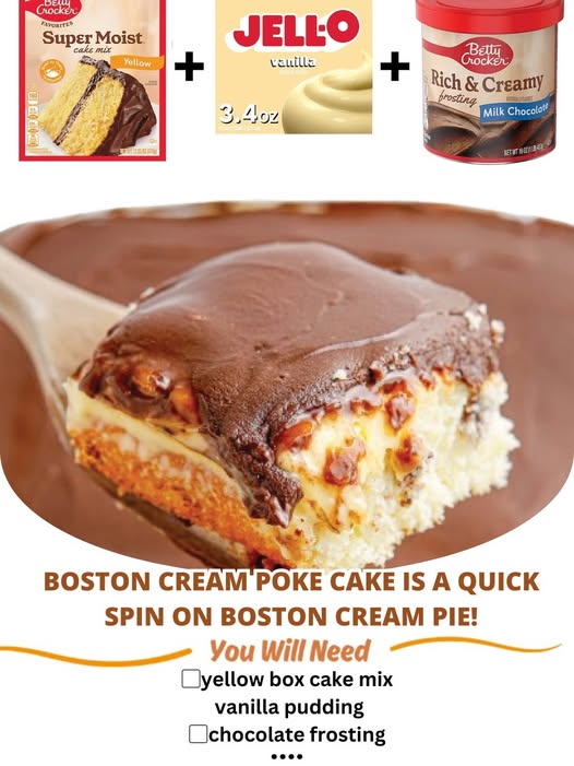 Boston Cream Poke Cake – A Quick and Decadent Dessert!